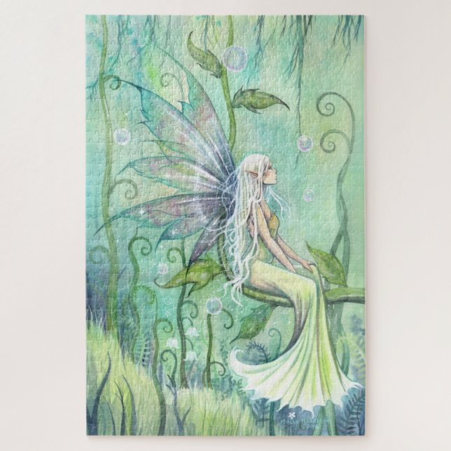Meditation Fairy Fantasy Artwork by Molly Harrison Jigsaw Puzzle (Vertical)