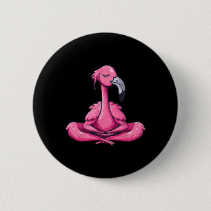 Meditation Flamingo Buddhist Zen Buddha Yoga Spiri 6 Cm Round Badge