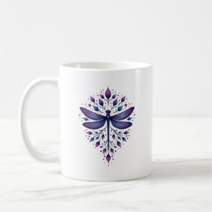Meditation Fractal Geometry Spiritual Yoga Dragonf Coffee Mug