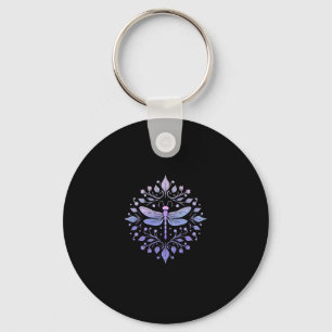 Meditation Fractal Geometry Spiritual Yoga Dragonf Key Ring