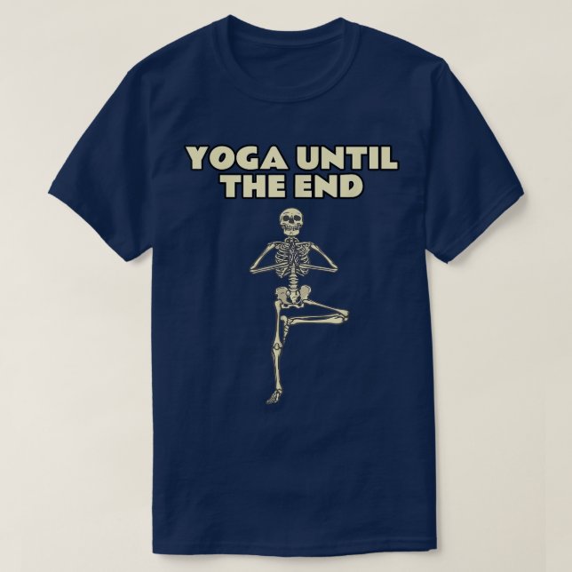 Meditation, Fun, Halloween, YogaPose Funny Namaste T-Shirt (Design Front)