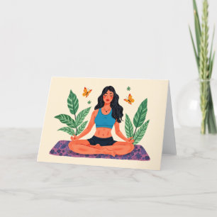 Meditation Girl Thank You Card