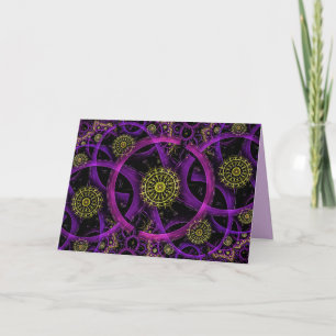 Meditation gold flower greeting card