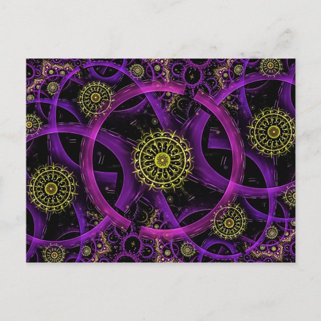 Meditation gold flower postcard (Front)