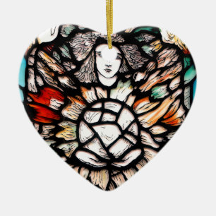 Meditation in colours. ceramic ornament