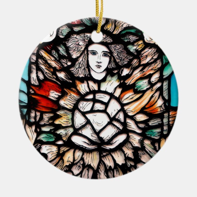 Meditation in colours. ceramic tree decoration (Front)