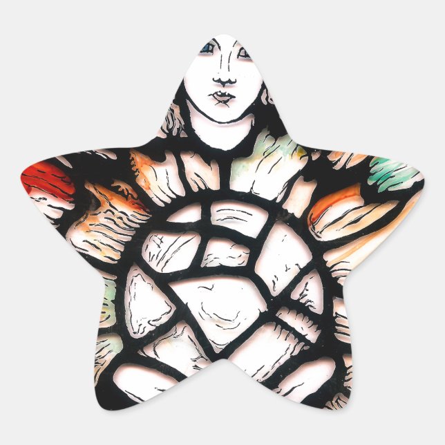 Meditation in Colours Star Sticker (Front)