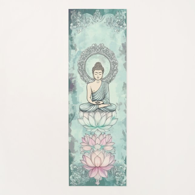 Meditation-Inspired Buddha Yoga Mat for Inner Peac (Front)