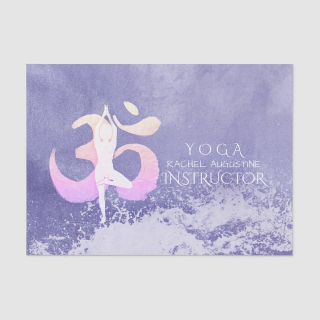 Meditation Instructor Yoga Pose OM Quote Tissue Paper (Front)