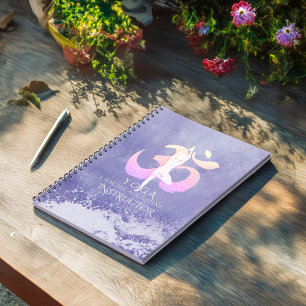 Meditation Instructor Yoga Pose Om Sign Very Peri Notebook