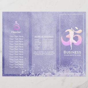 Meditation Instructor Yoga Pose Very Peri Brochure
