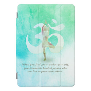 Meditation Instructor Yoga Tree Pose Om Sign Quote iPad Pro Cover