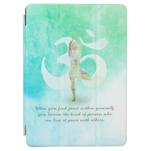 Meditation Instructor Yoga Tree Pose Om Sign Quote iPad Air Cover