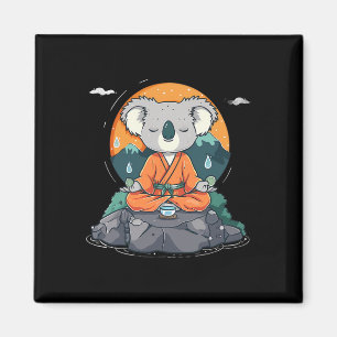 Meditation Koala Mountain Zen Buddha Buddhist Hind Magnet