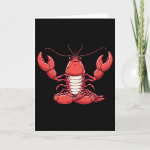 Meditation Lobster Yoga Pose Relaxing Animal Card