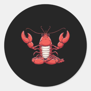 Meditation Lobster Yoga Pose Relaxing Animal Classic Round Sticker