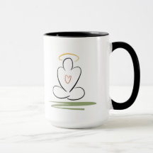 Meditation Man Zen-Inspired Design Mug, Mid-Size
