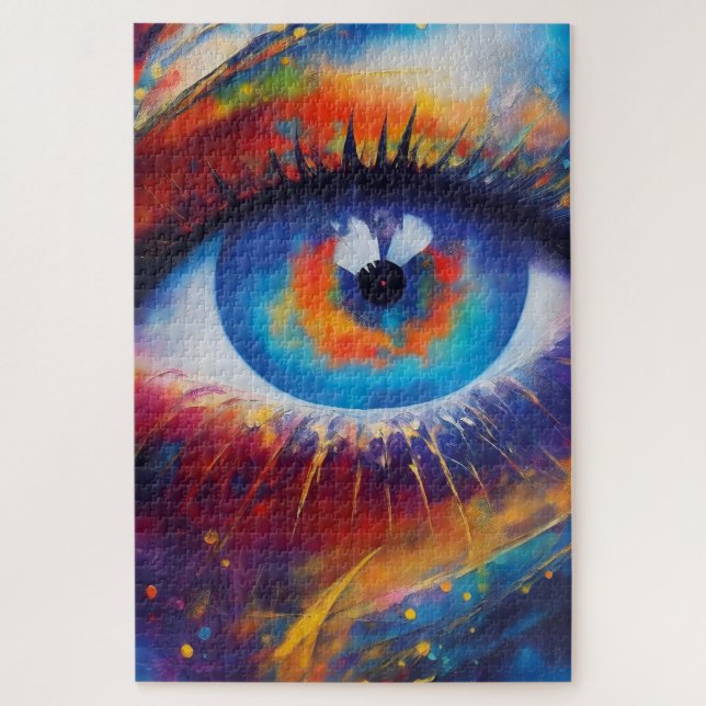 meditation, mind and soul - fantastic eye jigsaw puzzle (Vertical)