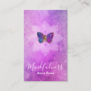** Meditation Mindfulness Yoga Mandala Butterfly Business Card