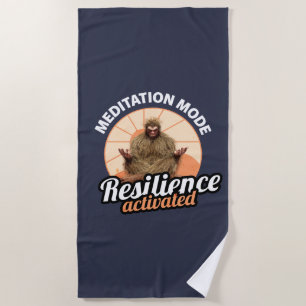 Meditation Mode Bigfoot Resilience Activated Beach Towel