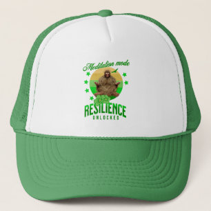 Meditation Mode: Resilience Unlocked Funny Bigfoot Trucker Hat
