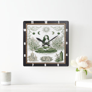 Meditation Nature Zen  Square Wall Clock