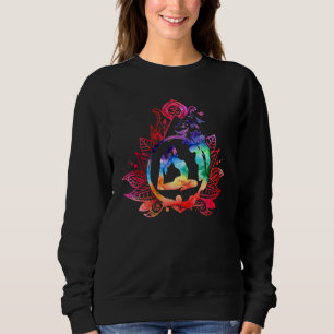 Meditation Om Symbol Vintage Colourful Yoga Sweatshirt