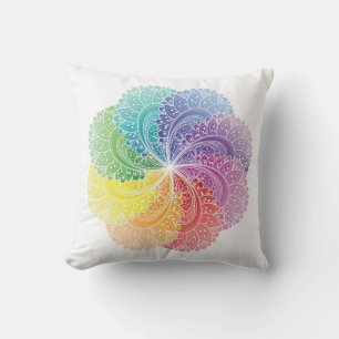 Meditation pillow Mandala Chakra colours
