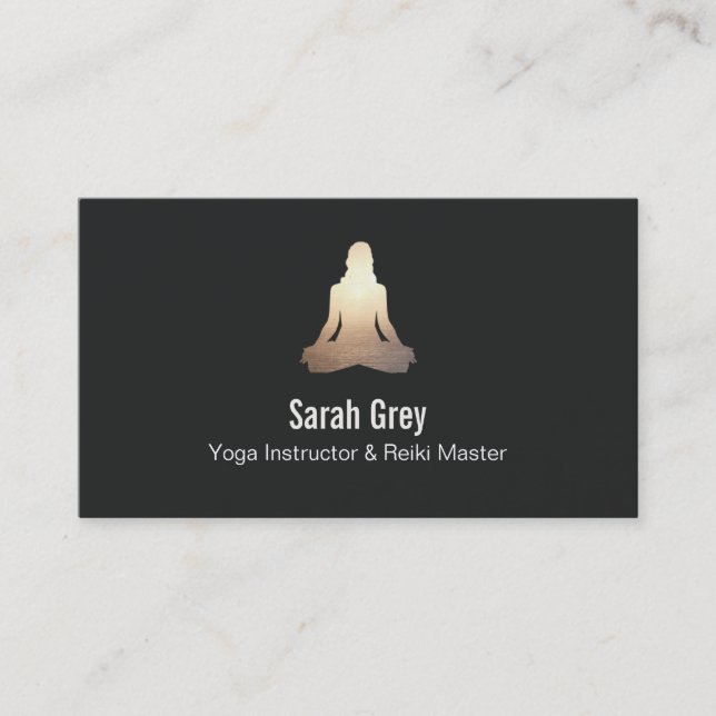 Meditation Pose Business Card (Front)