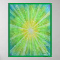 MEDITATION POSTER "HEALING" PEACEFUL CONTEMPLATION