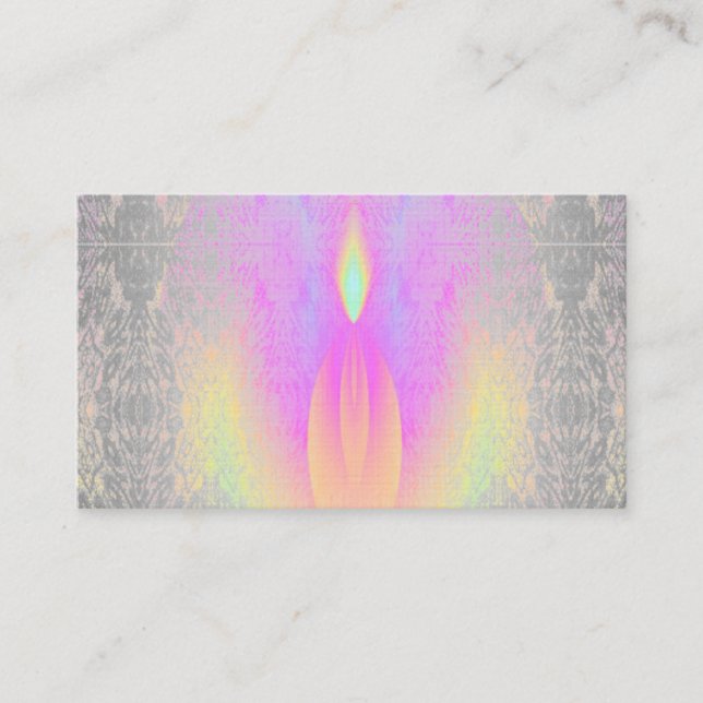 Meditation Rainbow Class Yoga Business Cards (Front)