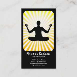 meditation : retro rays business card