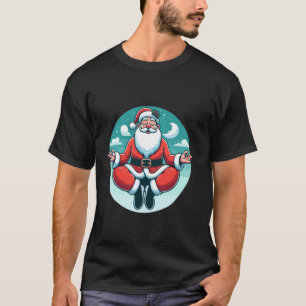 Meditation Santa Yoga Pose Relaxing Animal T-Shirt