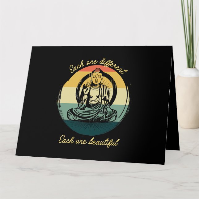 Meditation Saying Each One Different Beautiful Bud Card (Front)