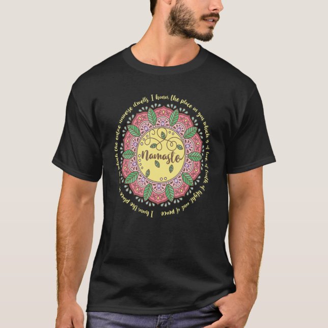 Meditation Saying Mandala Yoga Greeting We Are On  T-Shirt (Front)