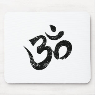 Meditation Shirt Orange Tee Spiritual Indian Yoga  Mouse Pad