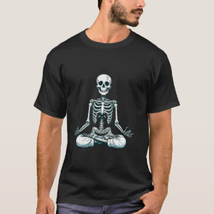 Meditation Skeleton Yoga Pose Relaxing Animal T-Shirt