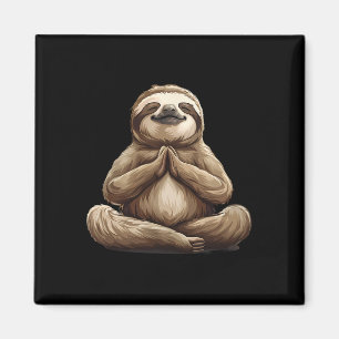 Meditation Sloth Buddhist Spiritual Yoga Zen Buddh Magnet