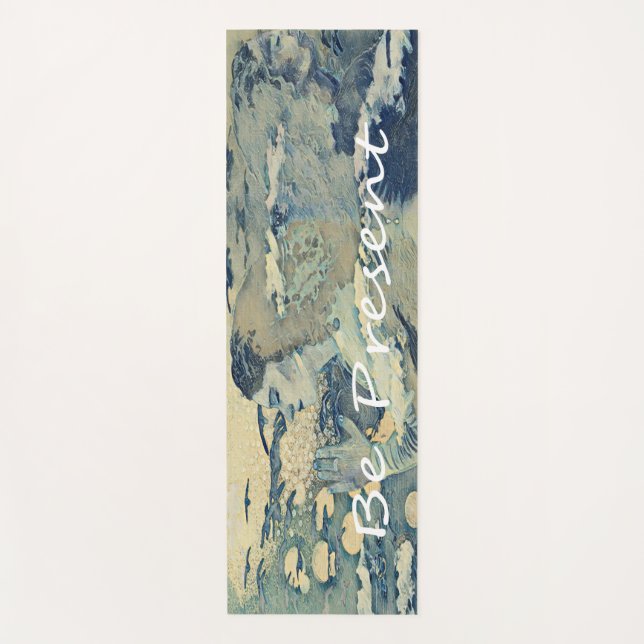 Meditation Spiritual Prayer Woman BlueYoga Mat (Front)