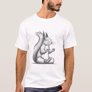 Meditation Squirrel Spirituality Yoga Buddhist Zen T-Shirt