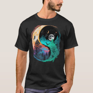 Meditation Taoism Yin Yang Symbol on Nature Taijit T-Shirt