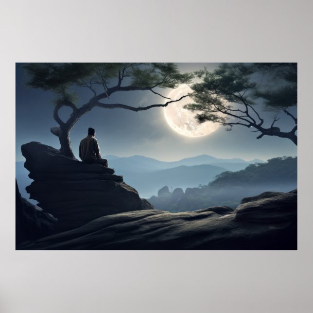 Meditation Tranquil Peaceful Nature  Poster (Front)