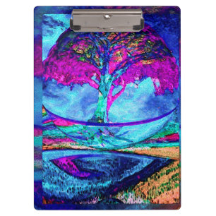 Meditation Tree of Life in Purple Clipboard