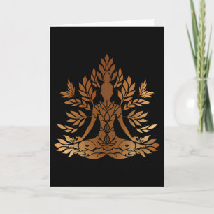 Meditation Tree Spirituality Zen Buddha Yoga Life  Card