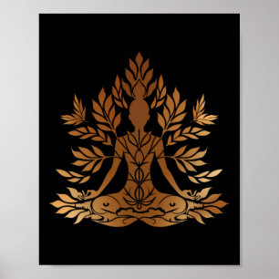 Meditation Tree Spirituality Zen Buddha Yoga Life Poster