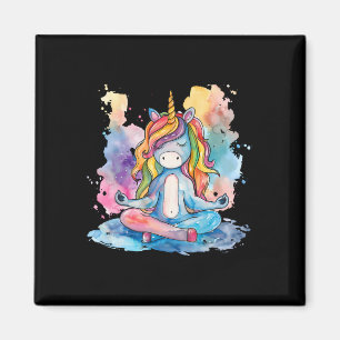 Meditation Unicorn Artwork Yoga Buddhist Zen Buddh Magnet