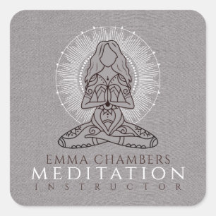 Meditation Yoga Business Stickers