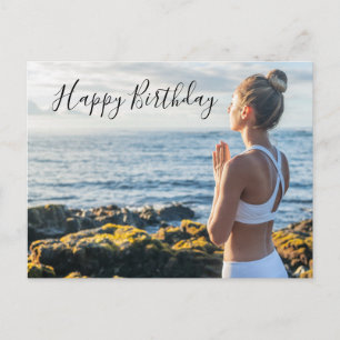 Meditation Yoga  Happy Birthday Card