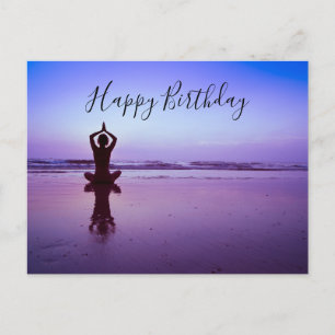 Meditation Yoga Happy Birthday Card
