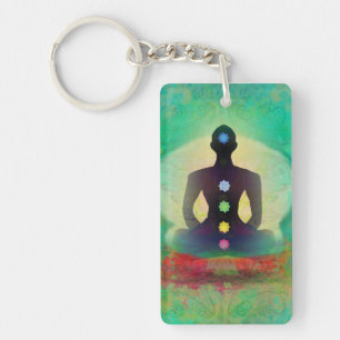 Meditation Yoga Key Ring